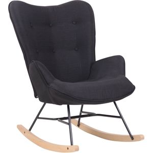 schommelstoel - Zwart - Stoel - stoelen - 62 x 55 cm - 100% polyester - luxe stoel