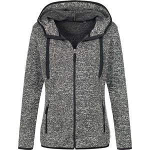 Stedman Dames Knit Fleece Vest met Capuchon Donker Grijs Maat S