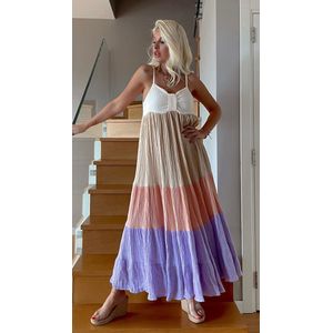 Jurk/Cream/Multi/SIRMAZA