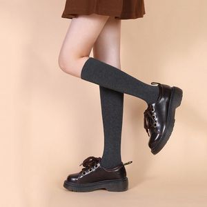 2 paar overknee sokken voor dames - lange gebreide warme sokken - herfst- en winterkousen - kuitverdikte warme sokken - elastische halflange sokken - geschikt voor dagelijks gebruik door vrouwen rollenspel - Kuitsokken - donkergrijs - 35cm