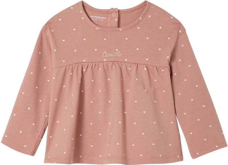 Vertbaudet - T-shirt - Baby - Lange Mouwen - Bio Katoen