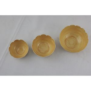 Waxinelichthouder beige set a 3