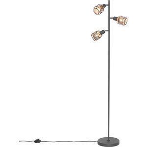 QAZQA noud - Design Vloerlamp | Staande Lamp - 3 lichts - H 150 cm - Zwart Goud - Woonkamer | Slaapkamer | Keuken