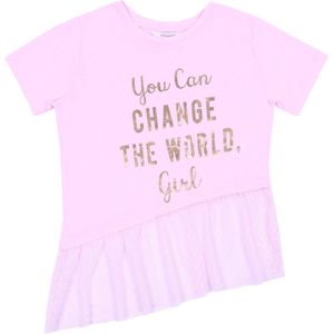 Roze asymmetrische blouse