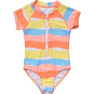 Snapper Rock - UV Zwempak voor meisjes - Korte mouw - Good Vibes - maat 2 (76-88cm)