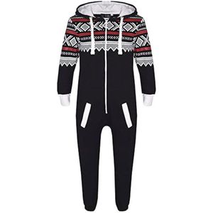Vlies Onesie Meisjes & Jongens met Azteek Sneeuwvlok Print - Nachtkleding voor Kinderen 7-13 Jaar
