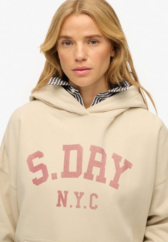 Superdry - Athletic Essentials Relaxed Fit Hoodie - Oversized - Katoen