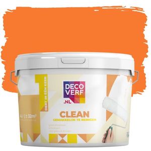 Decoverf clean muurverf oranje, 4L