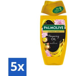 5 x Palmolive - Thermal Spa - Douchegel - Pampering Oil - Macadamia - 250 ml - Spa-ervaring - Citrusgeur - Bloemige Geur