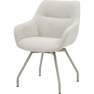 DS4U® Rosario eetkamerstoel met beige poot - ivoor