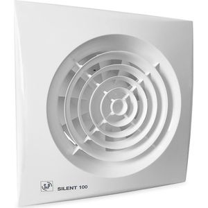 Soler & Palau  Badkamer - Toilet - Ventilator | Silent 100 CRZ badkamerventilator timer 95 m3/h