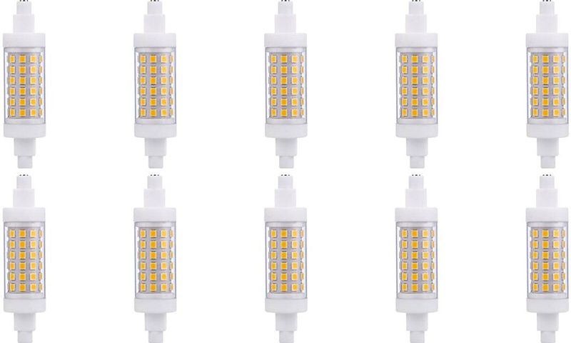 SPL - R7s - LED Lamp - Neutraal Wit - Dimbaar - 5W - 10 Stuks