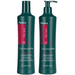Fanola - No Red Set - Haarmaskers - Donkerbruin tot Zwart Haar