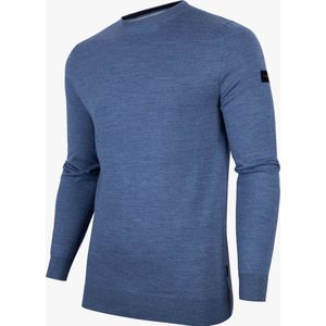 Merino R-Neck Pullover Mid Blue (118225000 - 650000)