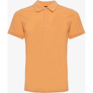 Unsigned heren polo - Oranje - Maat XL