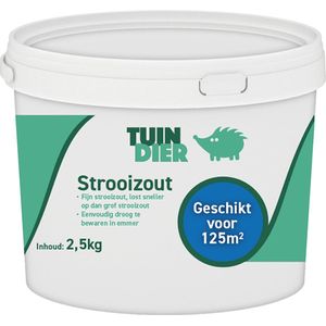 Strooizout emmer | Tuin-Dier | Fijn strooizout in handige bewaaremmer | 2,5 kilogram