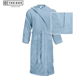 The One Towelling Badjas - L/XL - Zachte kamerjas met capuchon - Vocht absorberend - 100% Gekamd badstofkatoen - Lichtblauw