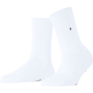 Burlington Fleet Street eenkleurig katoen sokken dames wit - maat 36-41