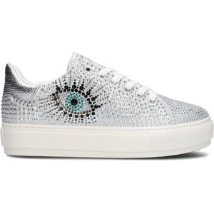 Kurt Geiger London Laney Eye Lage sneakers - Leren Sneaker - Dames - Zilver - Maat 37