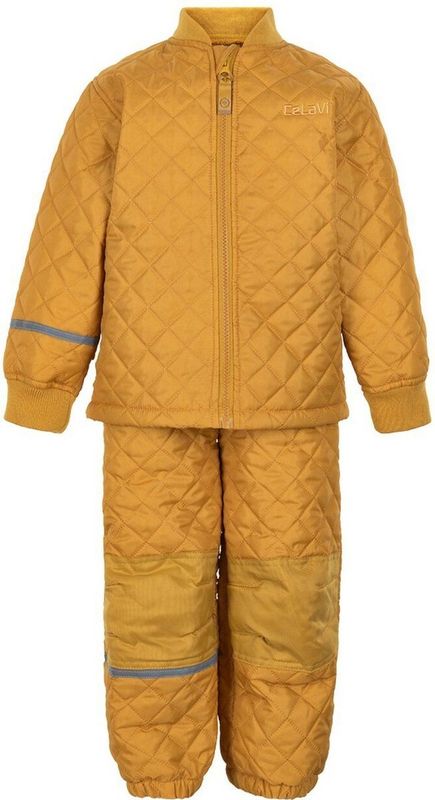 Celavi - Basic thermoset voor kinderen - Solid - Mineraal Geel - maat 110cm