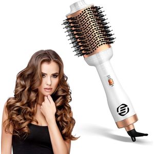 Equivera 3-In-1 Föhnborstel - Elektrische Haarborstel - Verwarmde Stijlborstel - Multifunctioneel