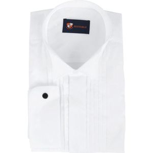 Suitable - Smoking Overhemd Plisse - Heren - Maat 44 - Regular-fit