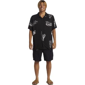 Quiksilver Pool Party Casual Short Sleeve Overhemd - Black