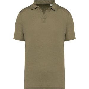 Spasso Linnen herenpolo SP220 - Light Olive Green - XL