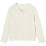 Meisjesvest - Ecru - Opengewerkt Breiwerk