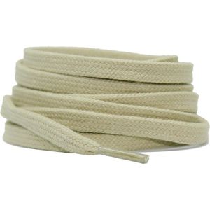 Platte katoenen veters 6mm Beige 120cm - sneakers