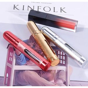 Narimano® Reis Navulbare Parfum Verstuiver Spuitfles, Geur Lege Fles Met Venster, Past in Uw Tas, Zak of Bagage - Geel