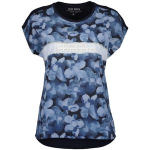 Blue Seven - Shirt 105866 navy print dames - maat 40