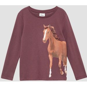 T-shirt - Lange Mouwen - Paardenprint - Glinsterende Pailletten