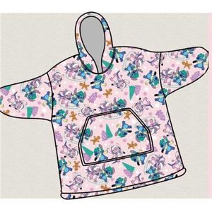 Disney Lilo & Stitch Hoodie Fleece deken, Rainbow - Kind (One Size ) - Polyester