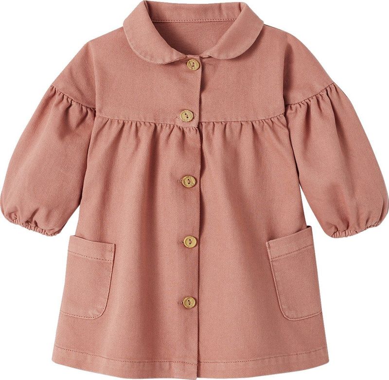 Babyjurk - Keperstof - Gourmandkleur - 100% Katoen - Claudine-kraag