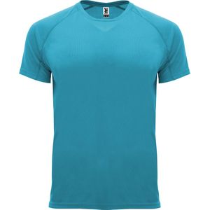Turquoise heren 5 pack sportshirt korte mouwen Bahrain merk Roly maat S