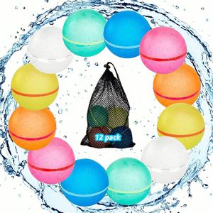 Herbruikbare waterballonnen voor kinderen en volwassenen - 12 stuks Herbruikbare waterballonnen voor zomerzwembadfeesten - 12 stuks Zelfsluitende waterballonnen voor kinderen en volwassenen - 12 stuks