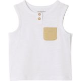 Babysweater met contrasterende zak wit