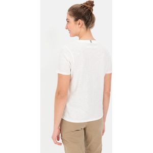 camel active T-shirt met halve mouwen gemaakt van duurzaam biologisch katoen - Maat womenswear-M - Wit