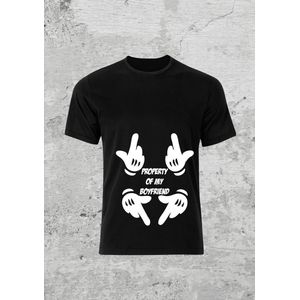 Property of my boyfriend t shirt - tshirt - maat S