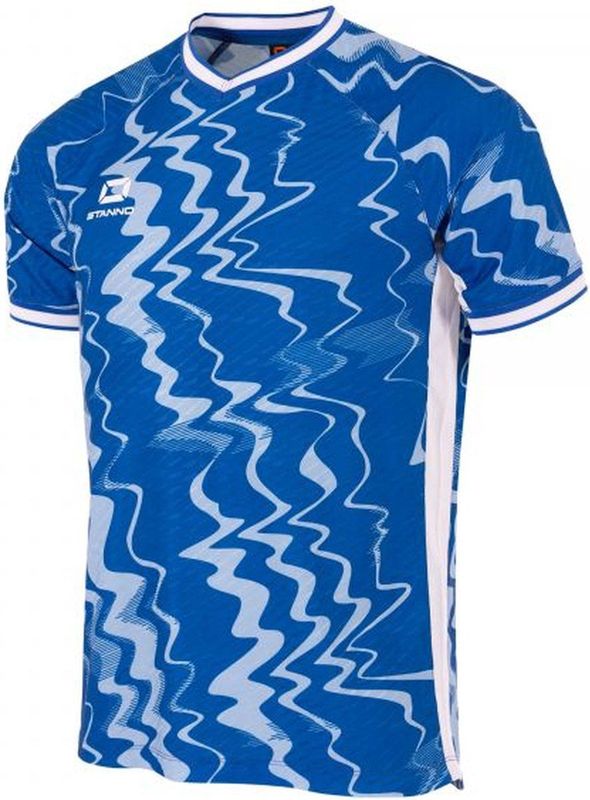Stanno - Wave Shirt - Blauw - Sportshirt - V-hals - 100% Gerecycled Polyester