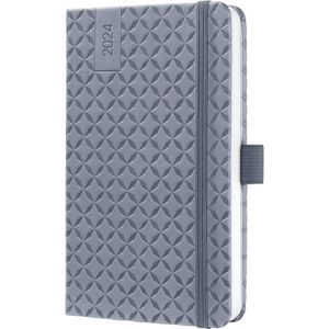 Sigel agenda 2024 - Jolie Flair - A6 - hardcover - 7 dagen / 2 pagina's - glacier grey - SI-J4120