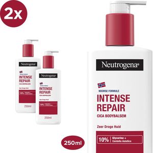 Neutrogena Intense Repair Cica Body Balsem - Noorse Formule - intensief herstellende en hydraterende balsem - voor de zeer droge, ruwe en jeukende huid - 2 x 250 ml