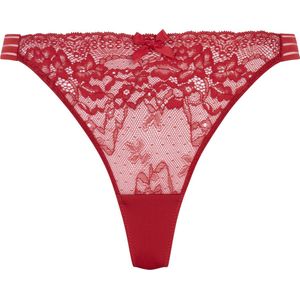 Hunkemöller Dames Lingerie String Sully - Rood - maat XS