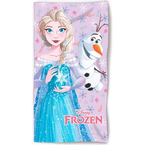 Frozen strandlaken - 140 x 70 cm. - Elsa en Olaf badhanddoek - sneldrogend