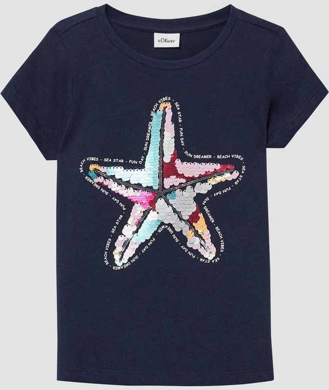 T-shirt - A-Vorm - Katoen - Roze - Met Omkeerbare Pailletten