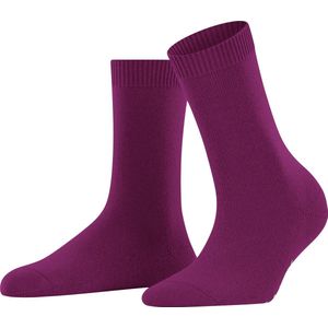 FALKE Cosy Wool zonder motief zacht dik winter warm ondoorzichtig halfhoog comfortabel  Merinowol Kasjmier Roze Dames sokken - Maat 35-38