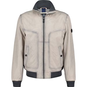 Titanium leren Bomber Jacket