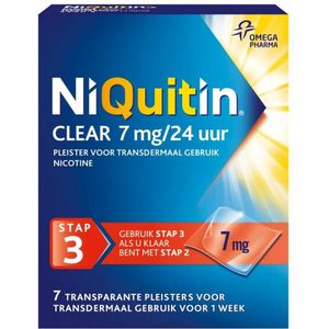NiQuitin - Clear - Nicotinepleisters - 7mg - 3 x 7 stuks