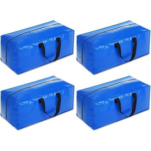 4 Pack Robuste Sacs de Déménagement avec Fermetures Éclair et Poignées - Grandes Sangles de Sac à Dos pour un Stockage Facile - Alternative aux Boîtes et Bacs de Rangement